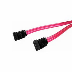GS-1301 18" Translucent Red SATA Cable With Right Angle Co