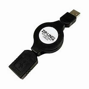 GS-0188 Cable, Retractable, USB 2.0 Compatible, A-A, M-F, 48", 