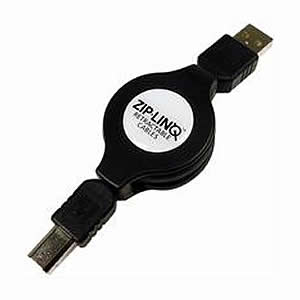 GS-0189 Cable, Retractable, USB 2.0 Compatible, A-B, M-M, 48"