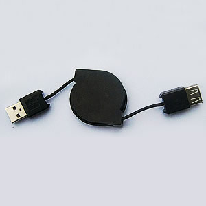GS-0205 USB 2.0 round retractable cable USB “A” Male to “A” Female